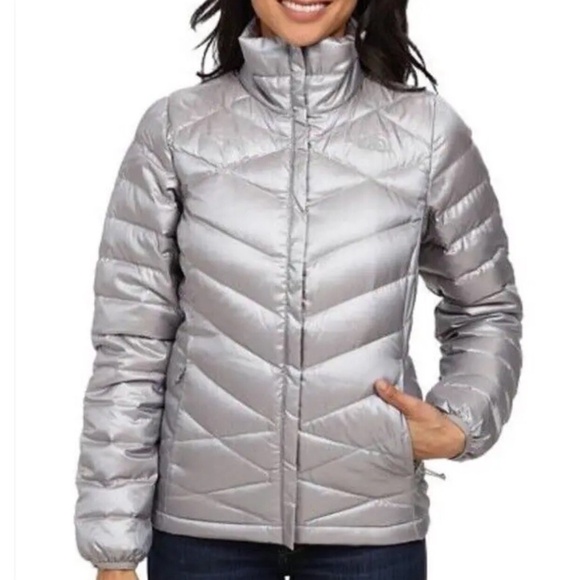 The North Face Aconcagua 550 Puffer Jacket - Gray/Silver - Picture 1 of 11